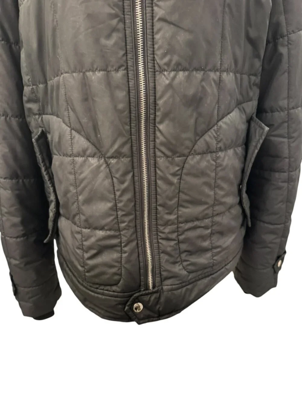Banana Republic Black Puffer Jacket Men’s Large Tall Quilted Zip Coat